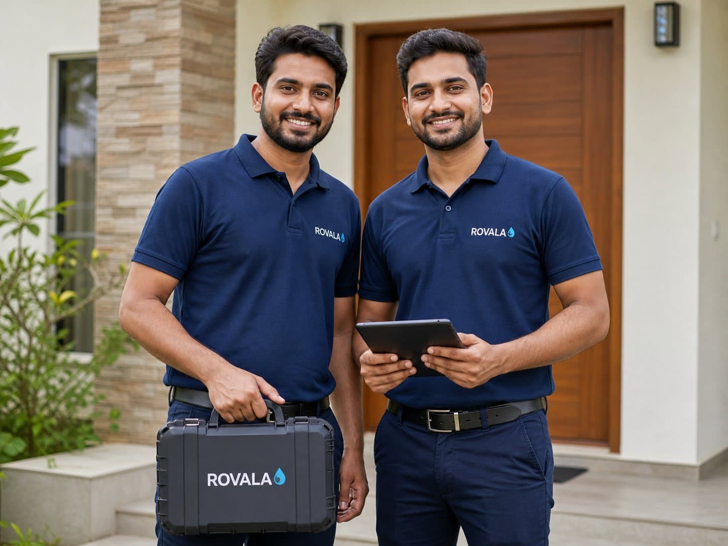 Rovala RO service technician working on a purifier in Ranchi